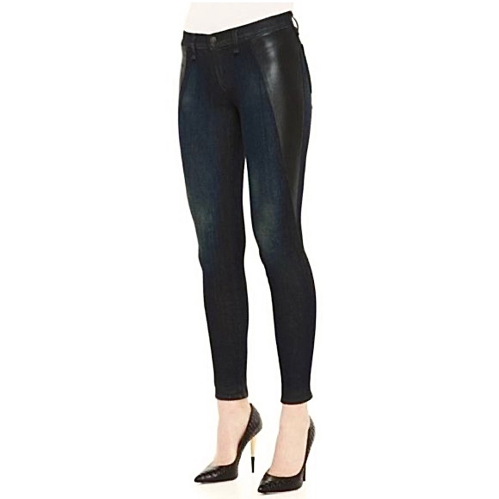 RAG & BONE denim/leather jean